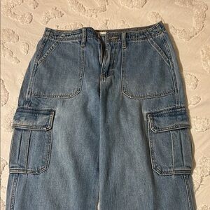 Altar’d State Blue Denim Cargo Pants